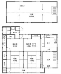 小比企町古民家一戸建の物件間取画像